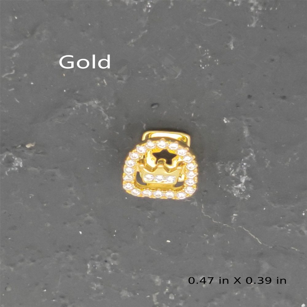 Hip hop Teeth Micro Inlaid Zircon Braces 2