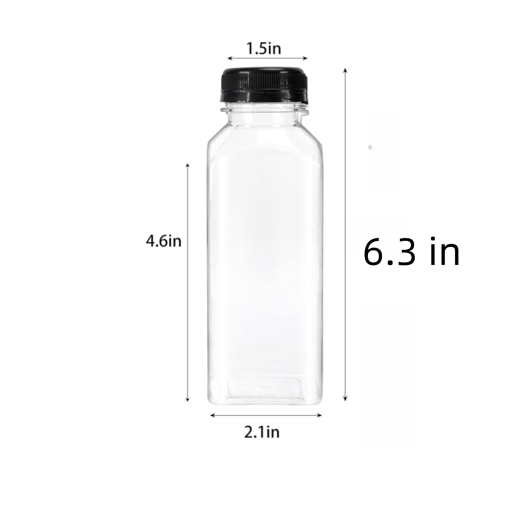 12oz Empty Plastic Juice Bottles with Caps 2