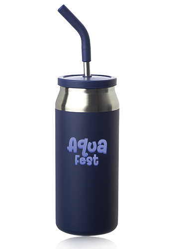 22 oz Sydney Can Shaped Tumbler with Silicone Lid and Straw 2