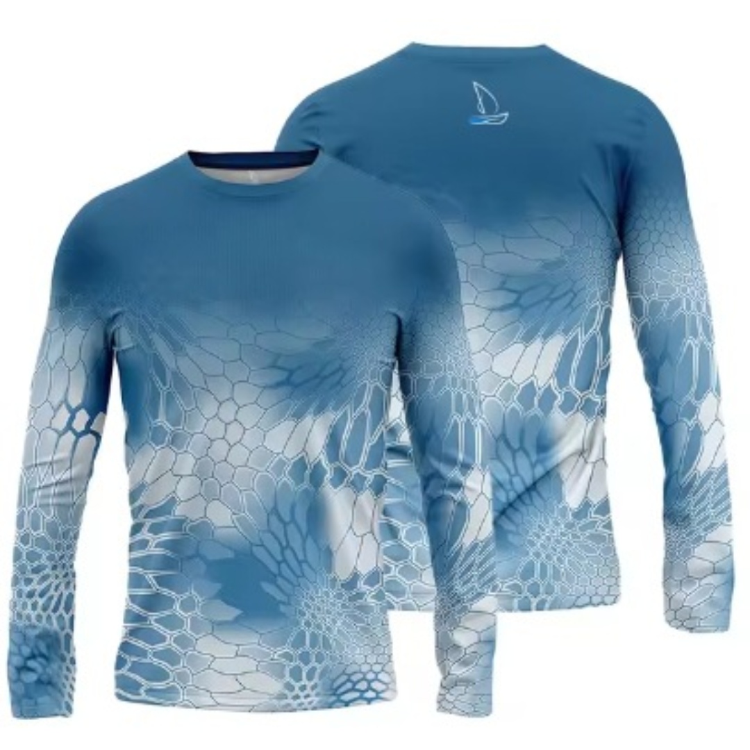 Unisex 170 GSM Full Color Sublimation Long Sleeve Fishing T-Shirt 5