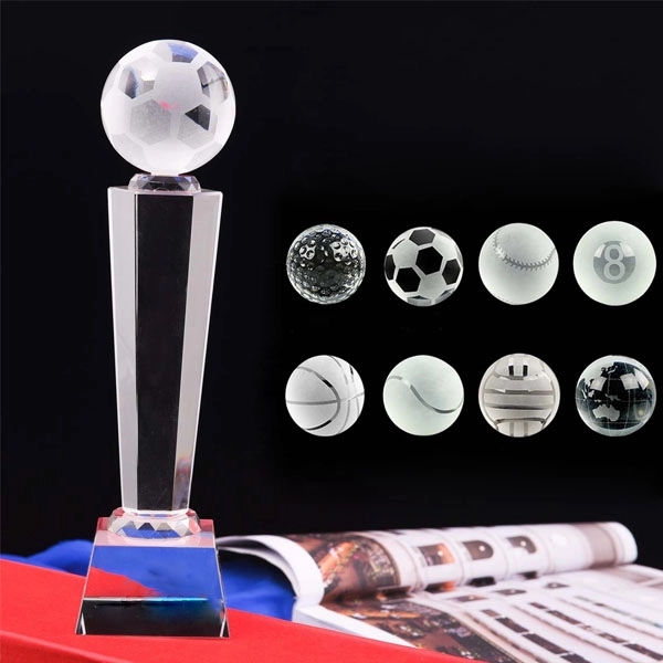 Crystal Soccer Ball Trophy Award 5