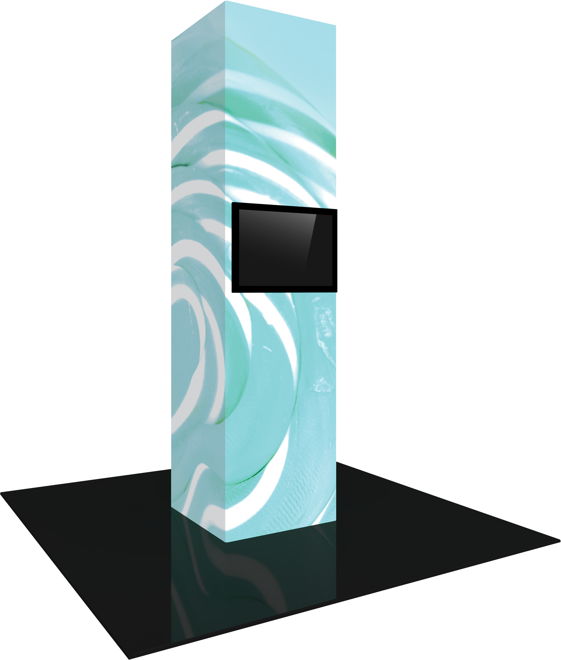 Vector Frame Modular Backlit Monitor Tower 05 (3' x 12')