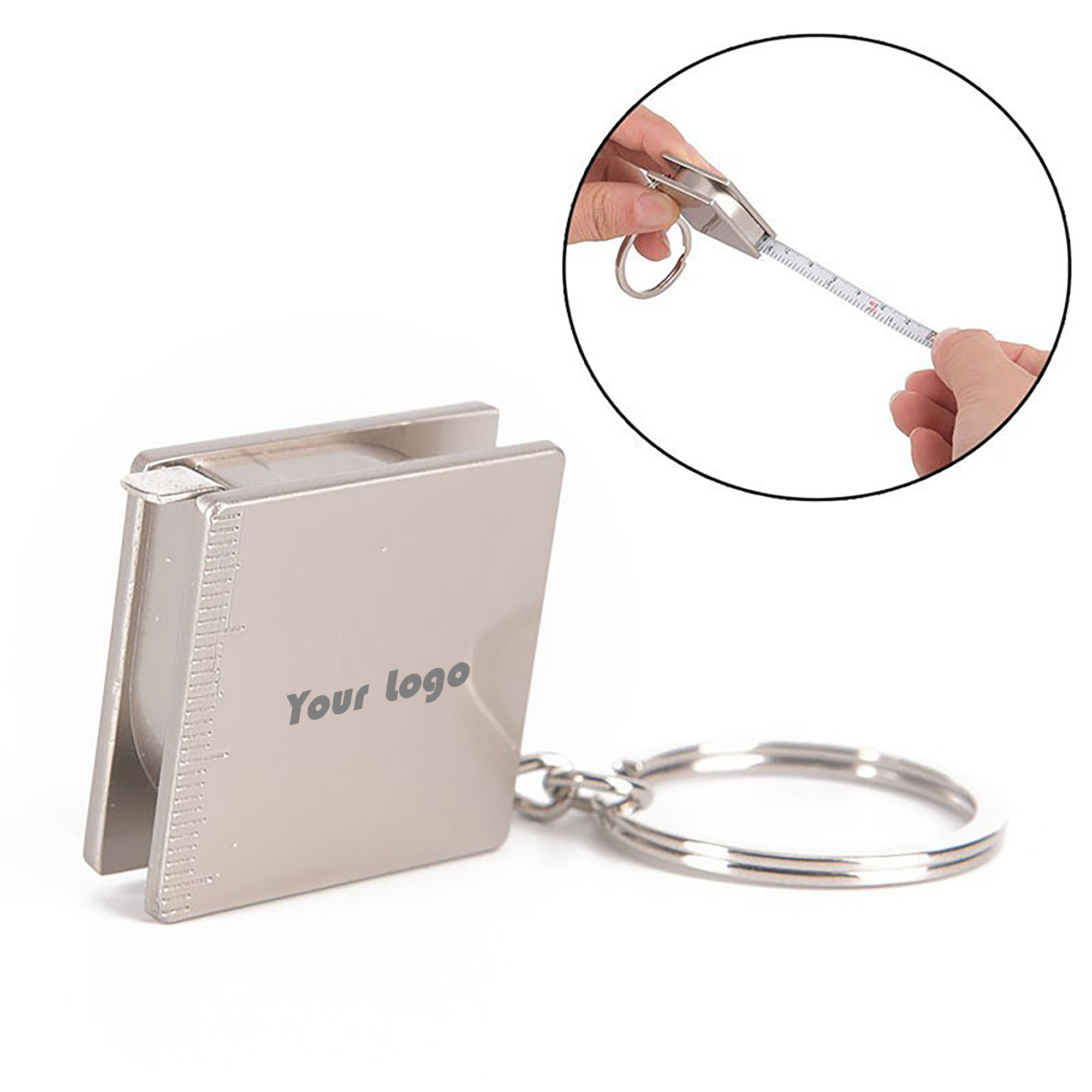 1.2m Metal Mini Ruler Tape Measure Multifunctional Keychain 1