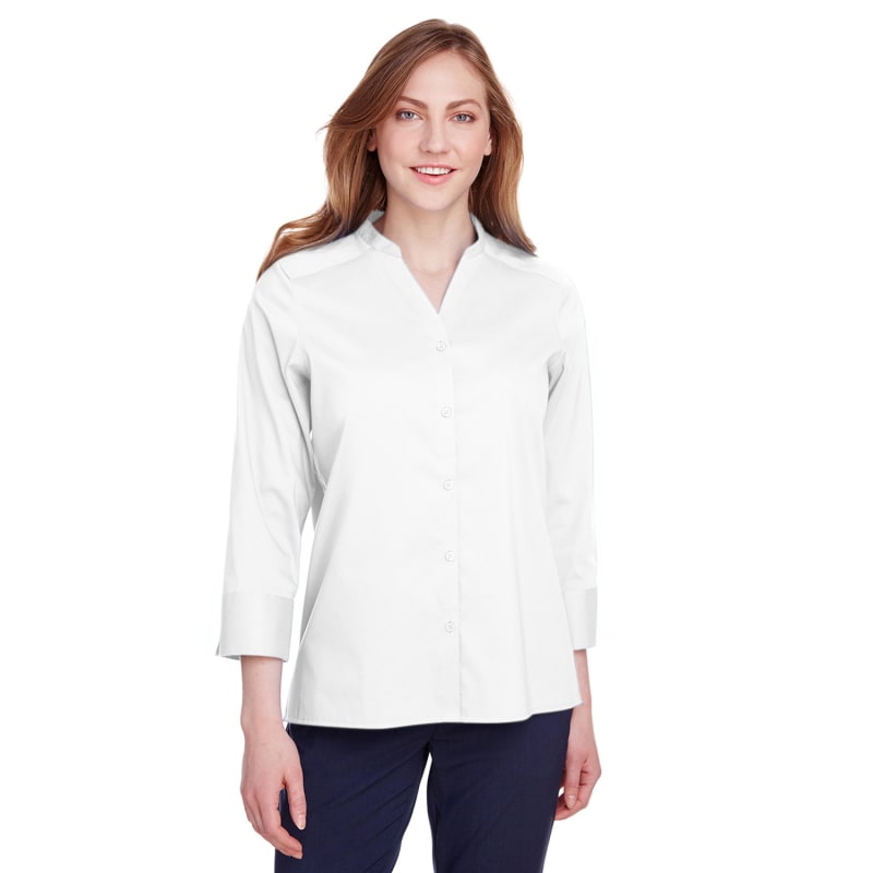 Devon & Jones Ladies' Crown Collection™ Stretch Broadcloth 3/4 Sleeve Blouse 2