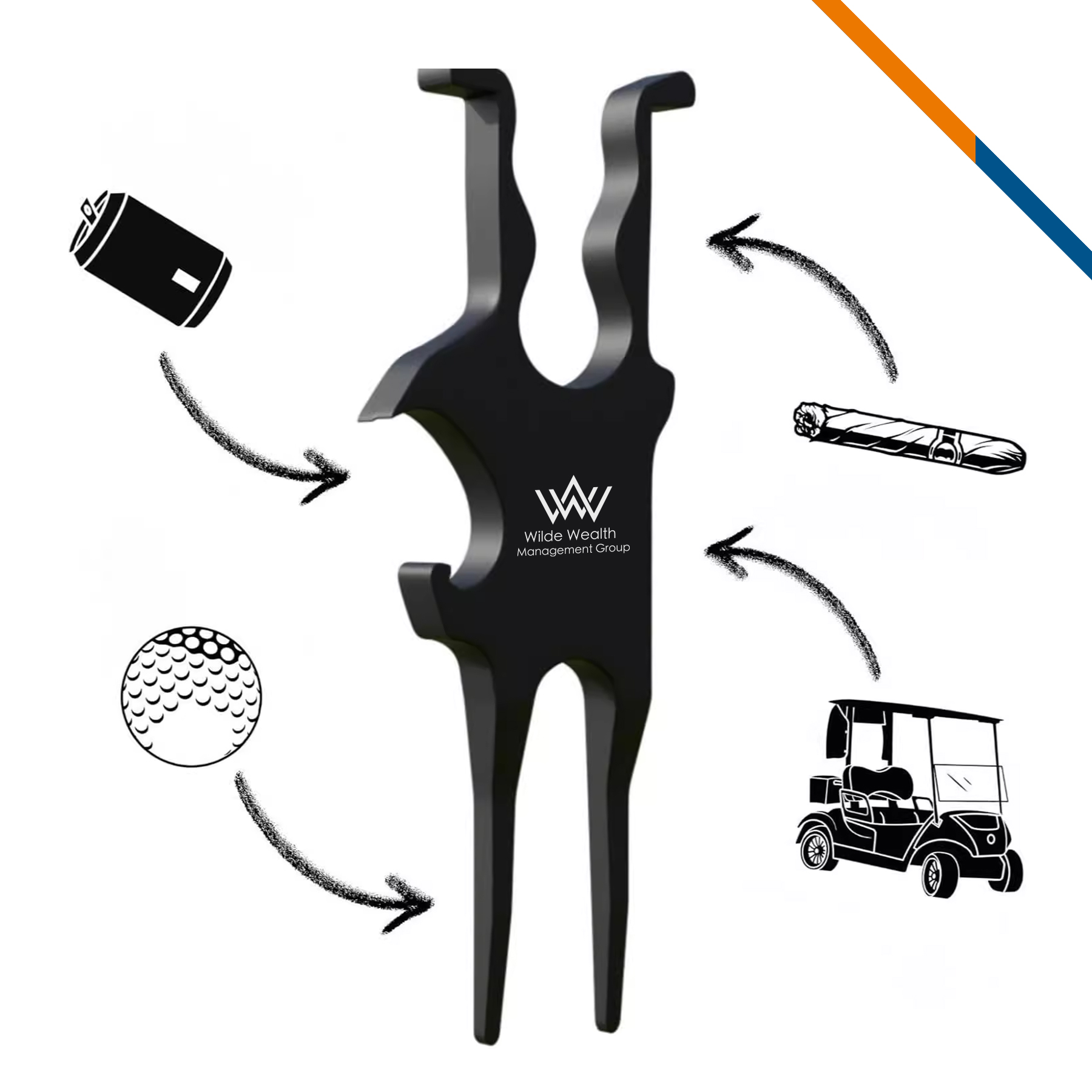 Mendz 3in1 Golf Divot Tool 5