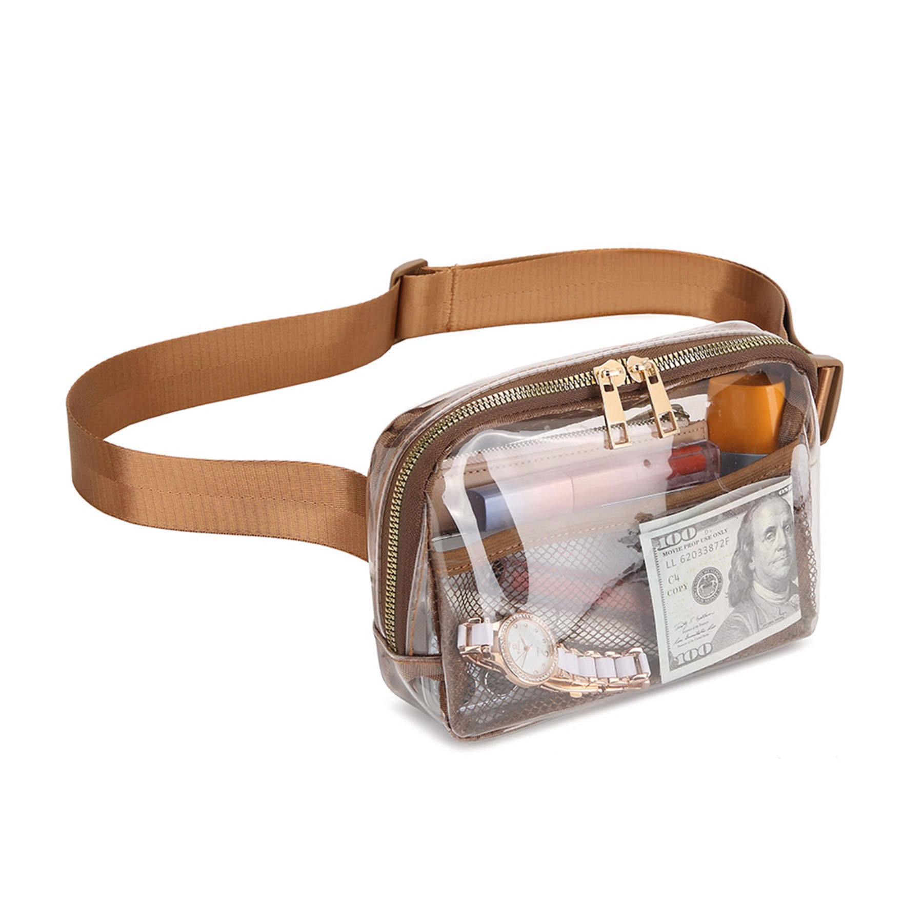 Clear PVC Quilted Purse Stadium Approved Crossbody Bag 3