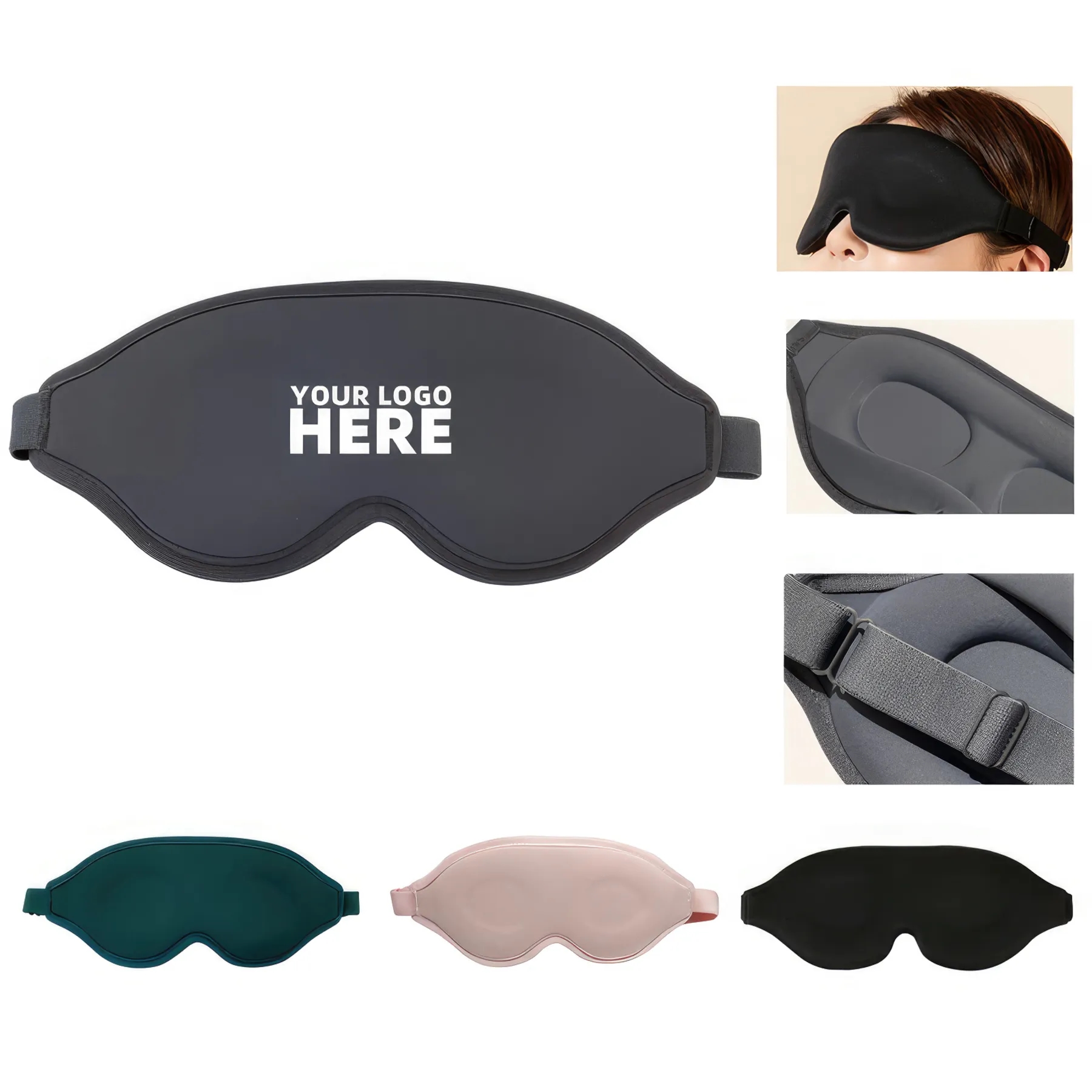3D Resilient Memory Cotton Sleep Mask 1