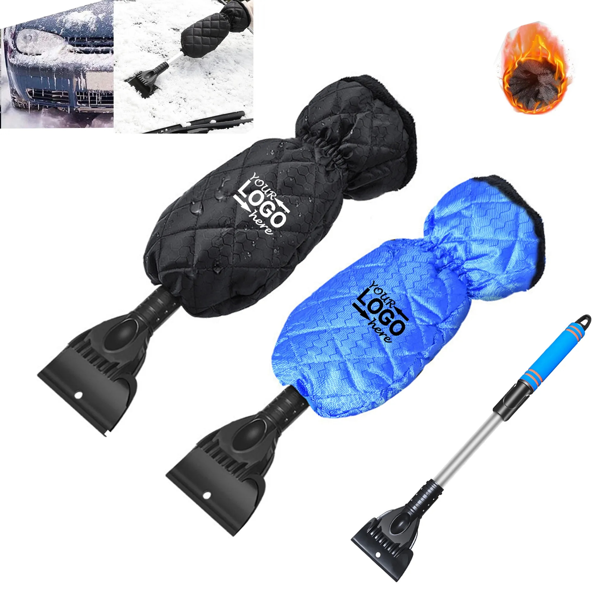Retractable Gloved Snow Scraper 2