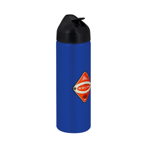 EasyFlow Recycled Aluminum Bottle w Straw Lid, custom water bottle with logo imprint 100