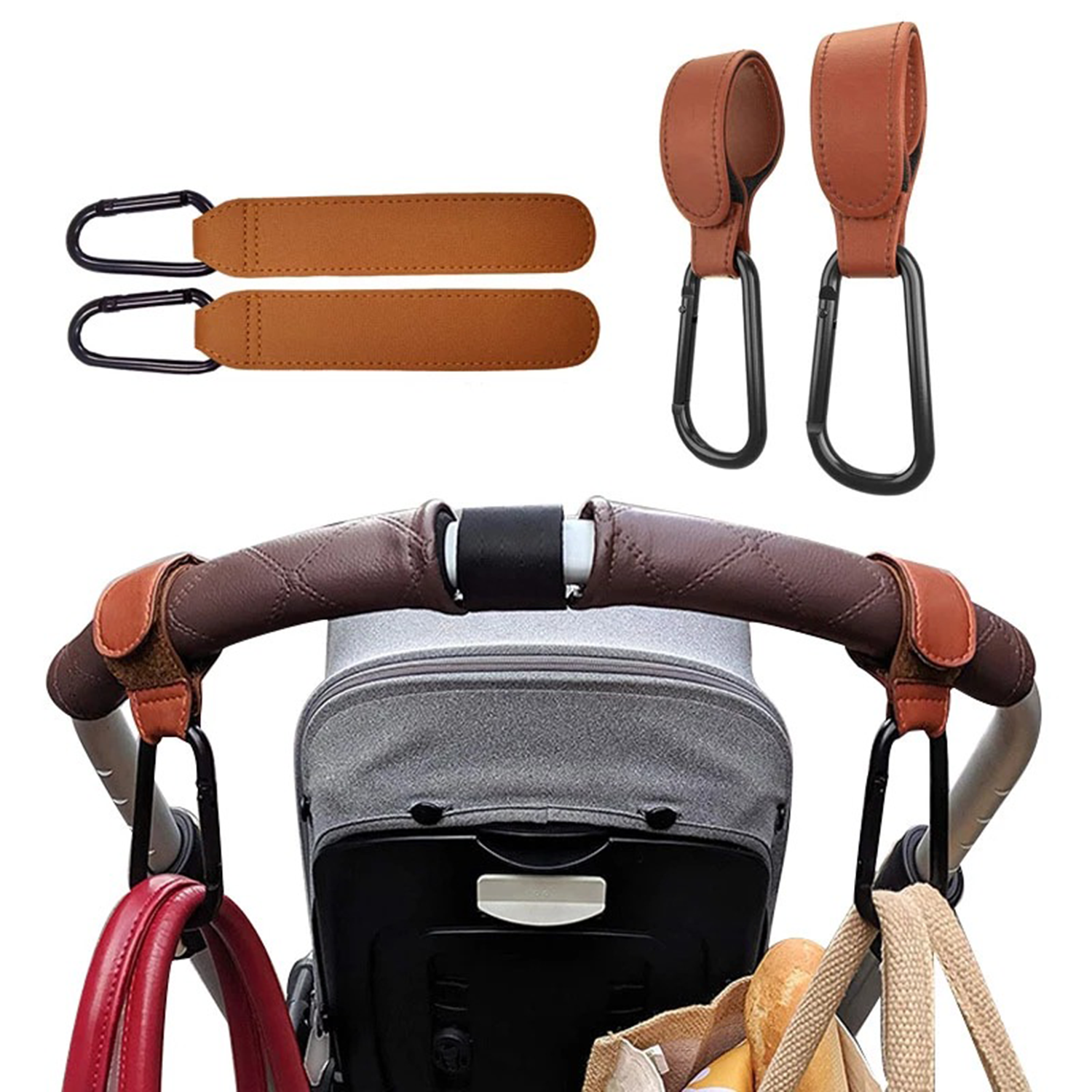 Leather Stroller Hook for Hanging 5