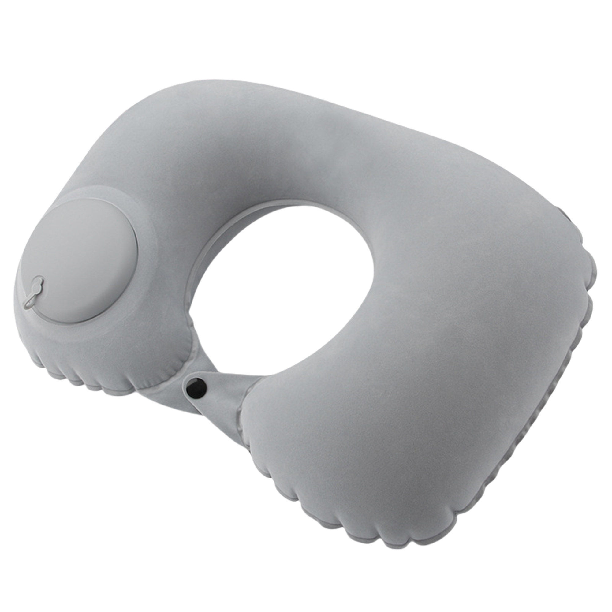 Press Inflatable Flocked U-Shaped Neck Pillow for Travel 11