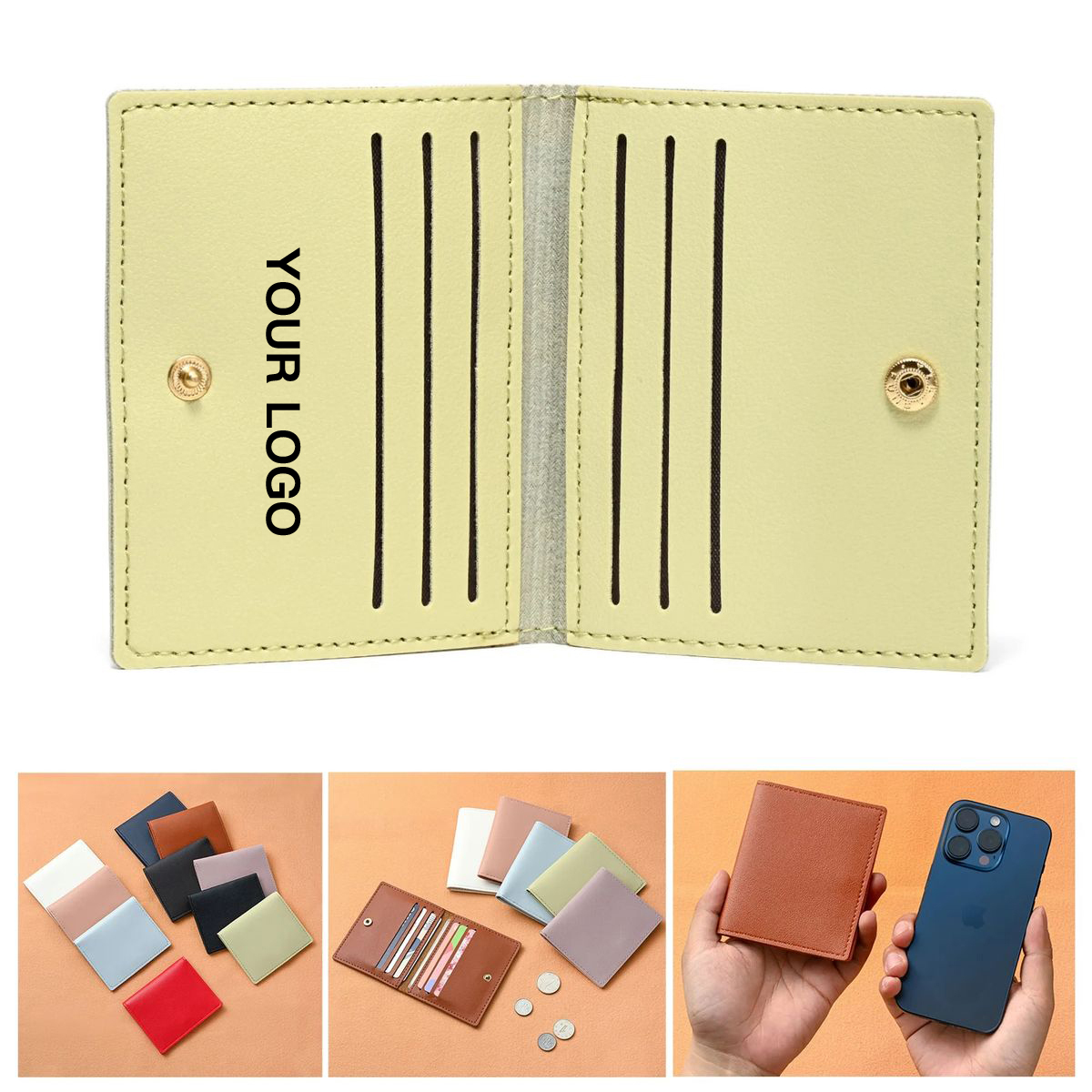 Compact PU Leather Card Wallet for Everyday Carry 4