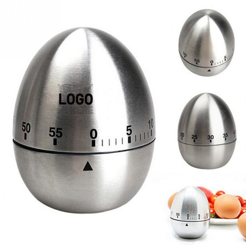 Stainless Steel Egg Shape Kitchen Timer 4