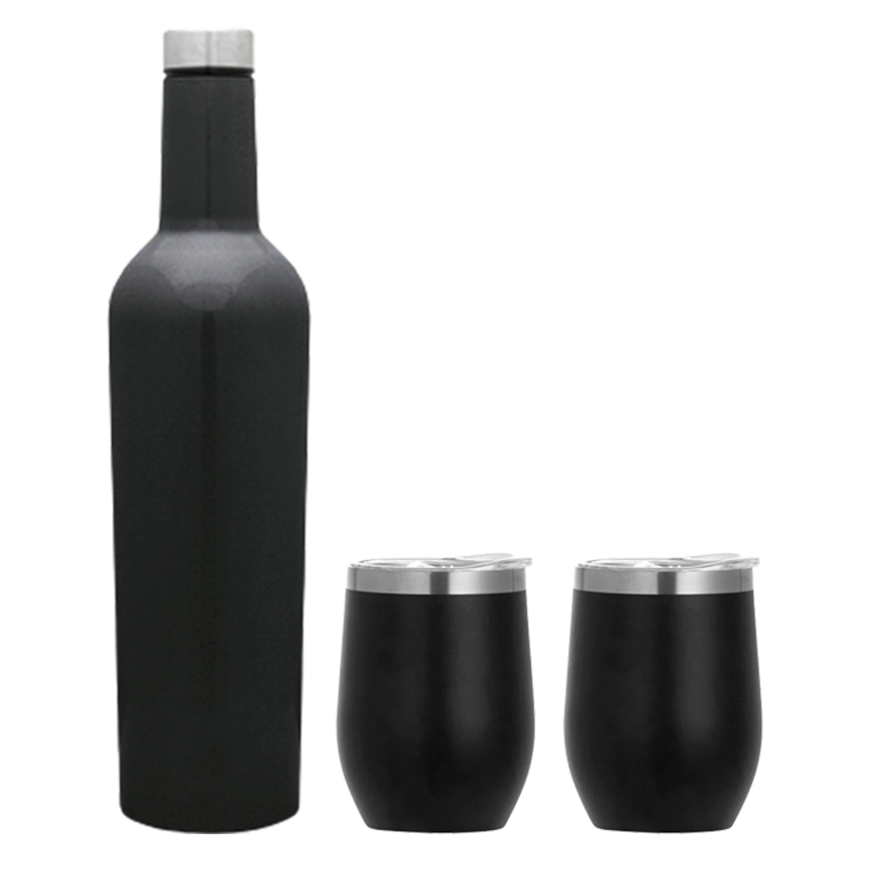 24Oz Stainless Steel Wine Bottle Gift Set, custom water bottle with logo imprint 5