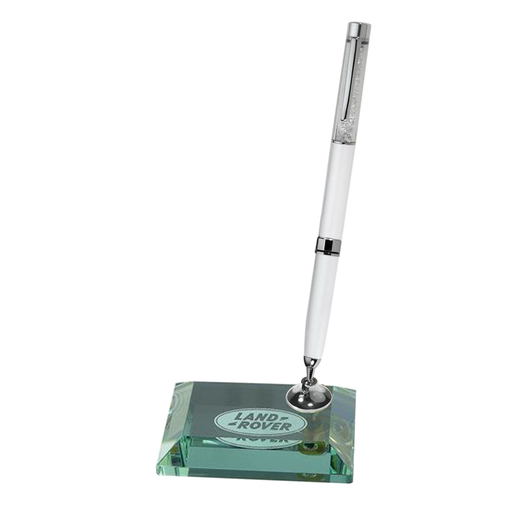 4" Desktop, Award-Jade Glass Pen Set w/ White pen_D722GA 1