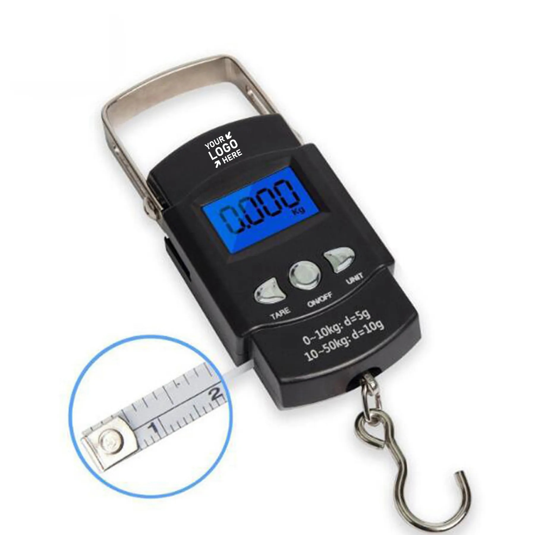 Fishing Postal Hanging Hook Scale with Measuring Tape 3