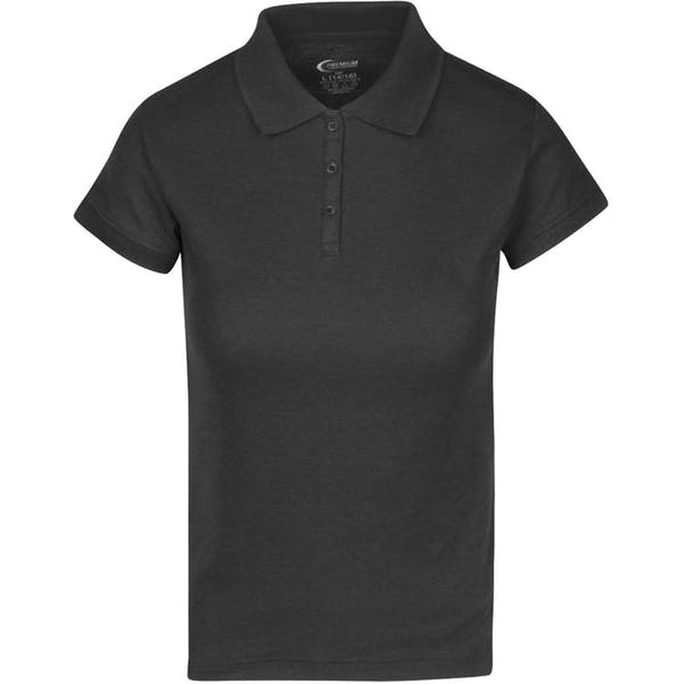 Juniors' Polo Uniform Shirts - Black Size XL 1
