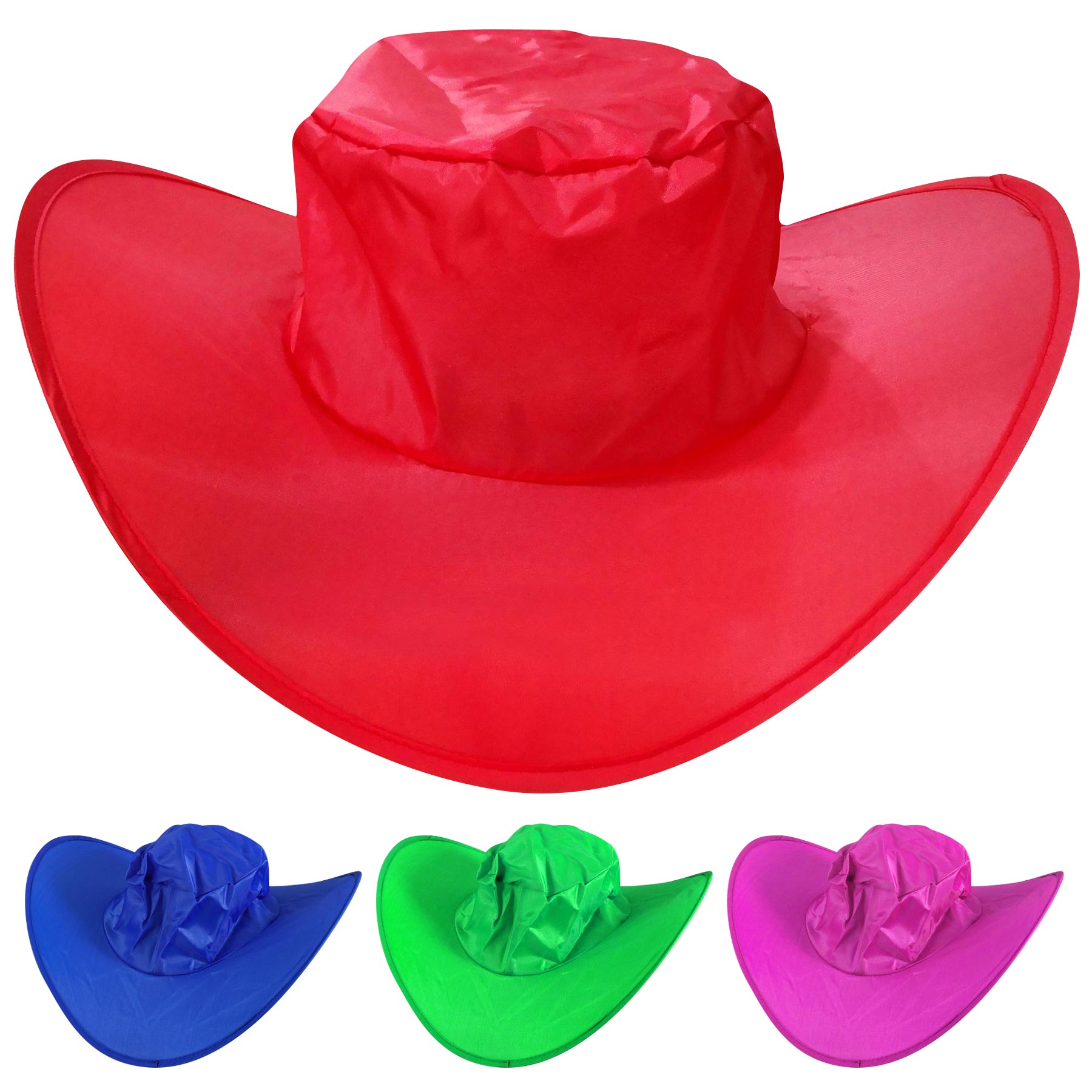 Nylon Folding Cowboy Hat Cap With Pouch 2