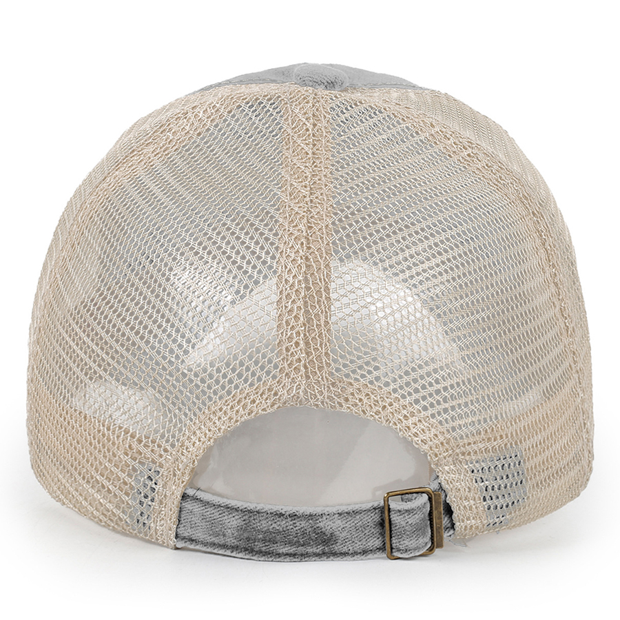 Stock 2-Tone Washed Cotton 6-Panel Trucker Cap 31