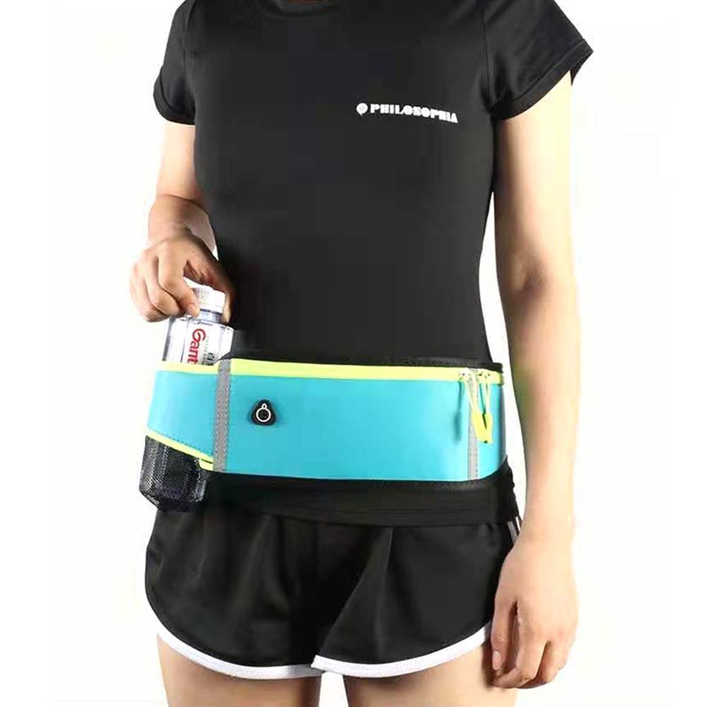 Multifunctional outdoor sports upgraded nylon fanny pack waist bag with water bottle pocket 7