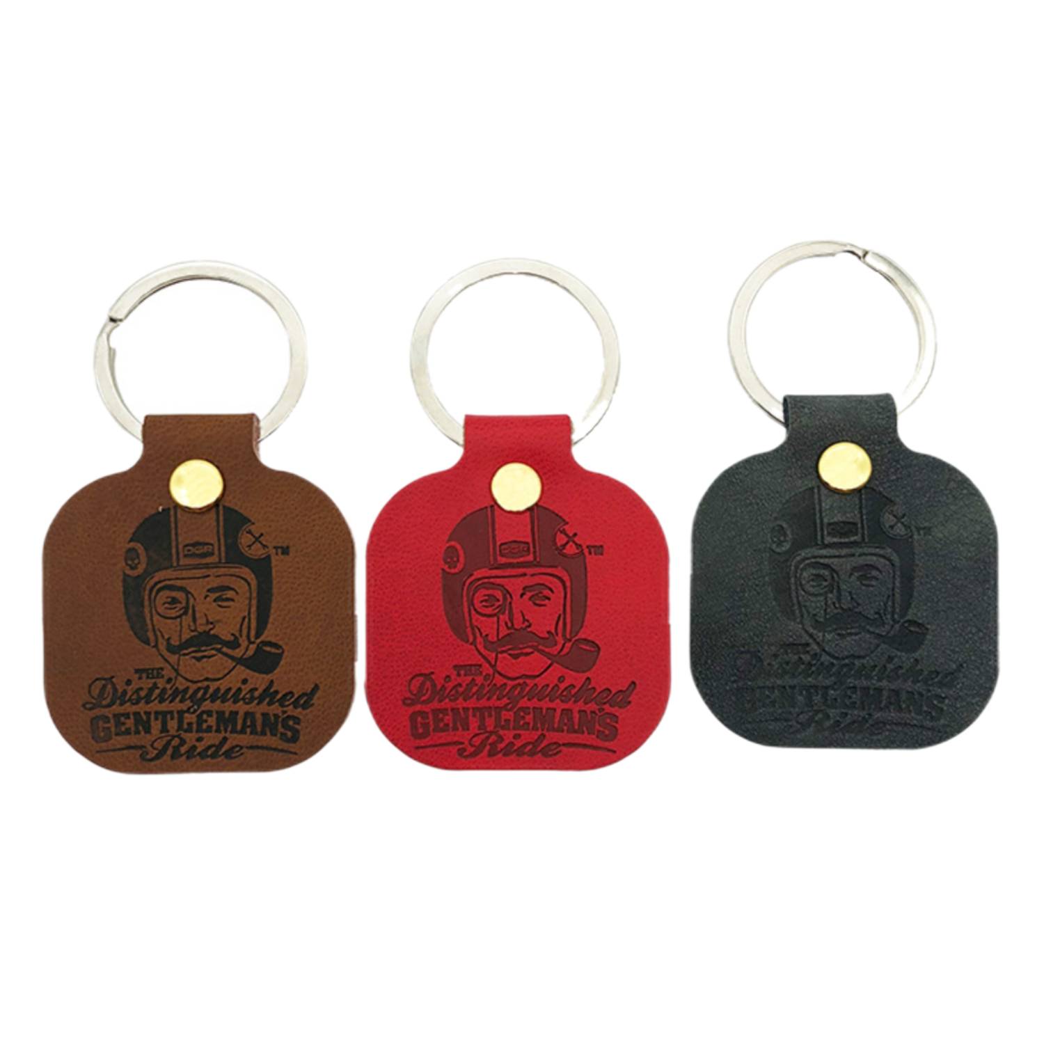 PU Leather Square Keychain 1
