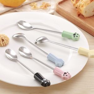 Ceramic Paw Shaped Steel Spoon 12