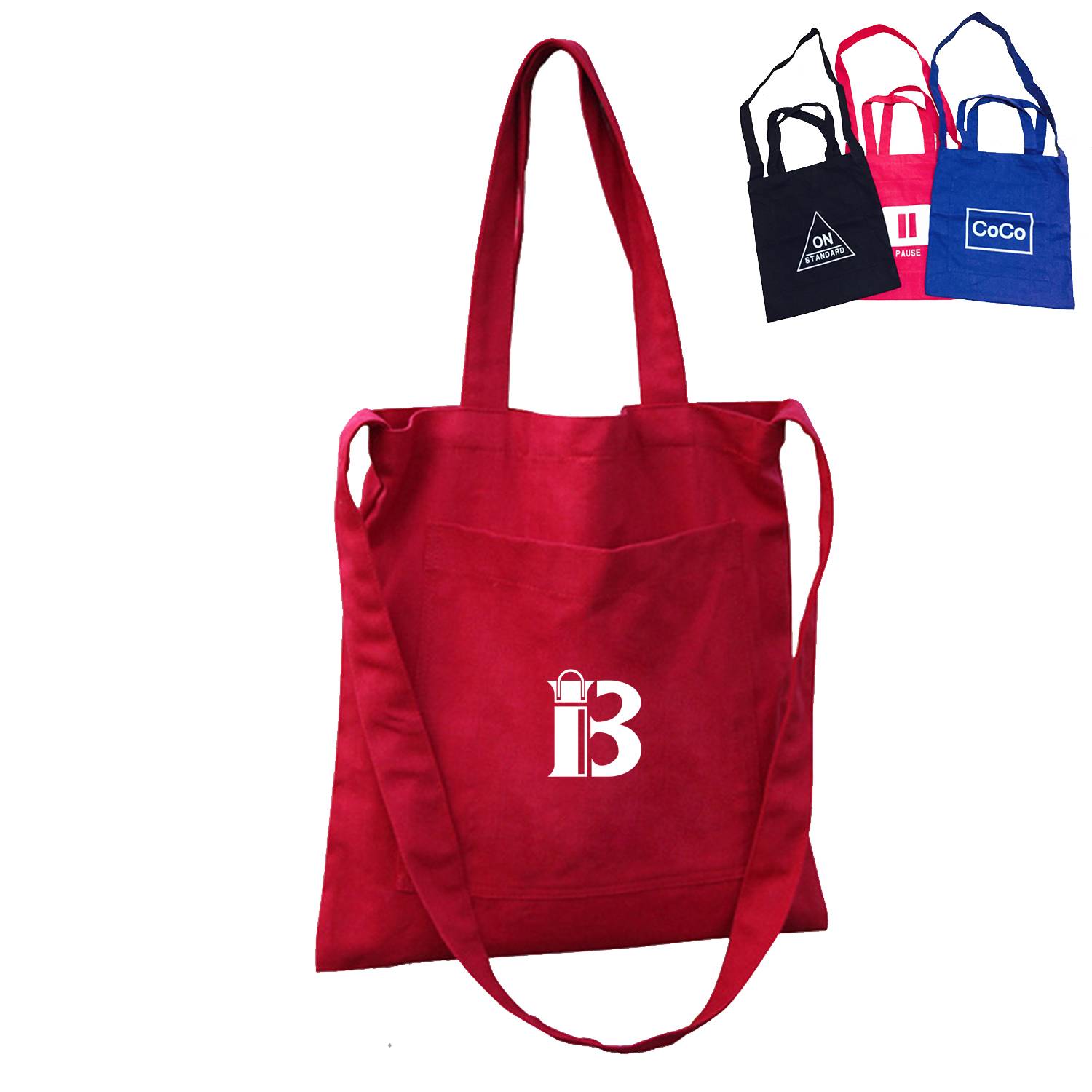 Canvas Tote Bag, custom tote bag with logo imprint 1