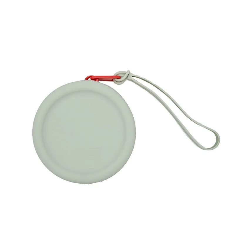 Silicone Zipper Round Purse with Strap 5