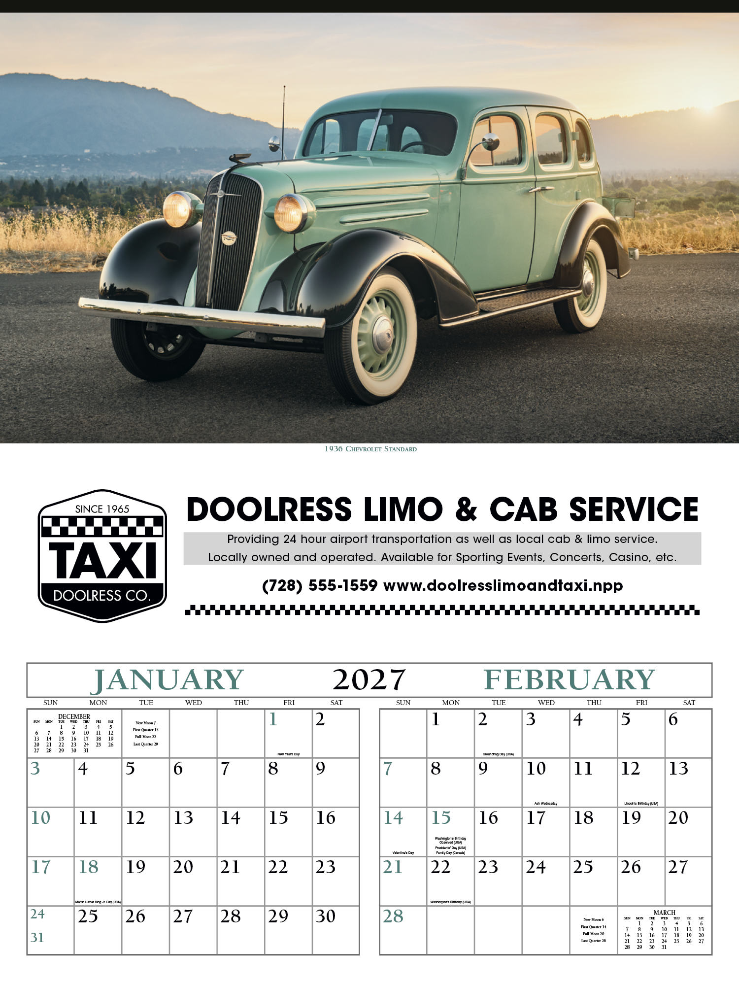Triumph® Calendars Antique Cars Calendar 7