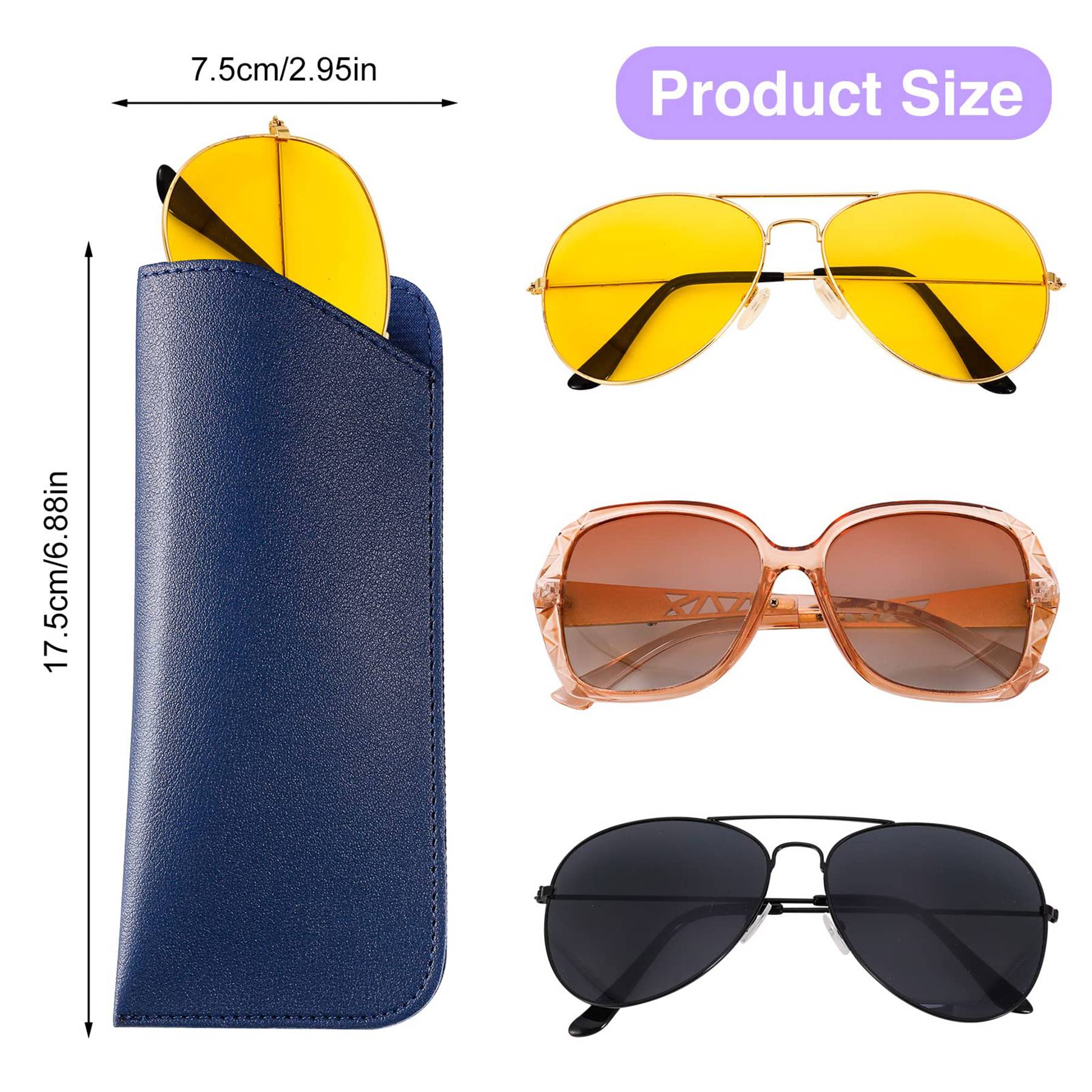 Eyeglass Pouch in PU Leather 4