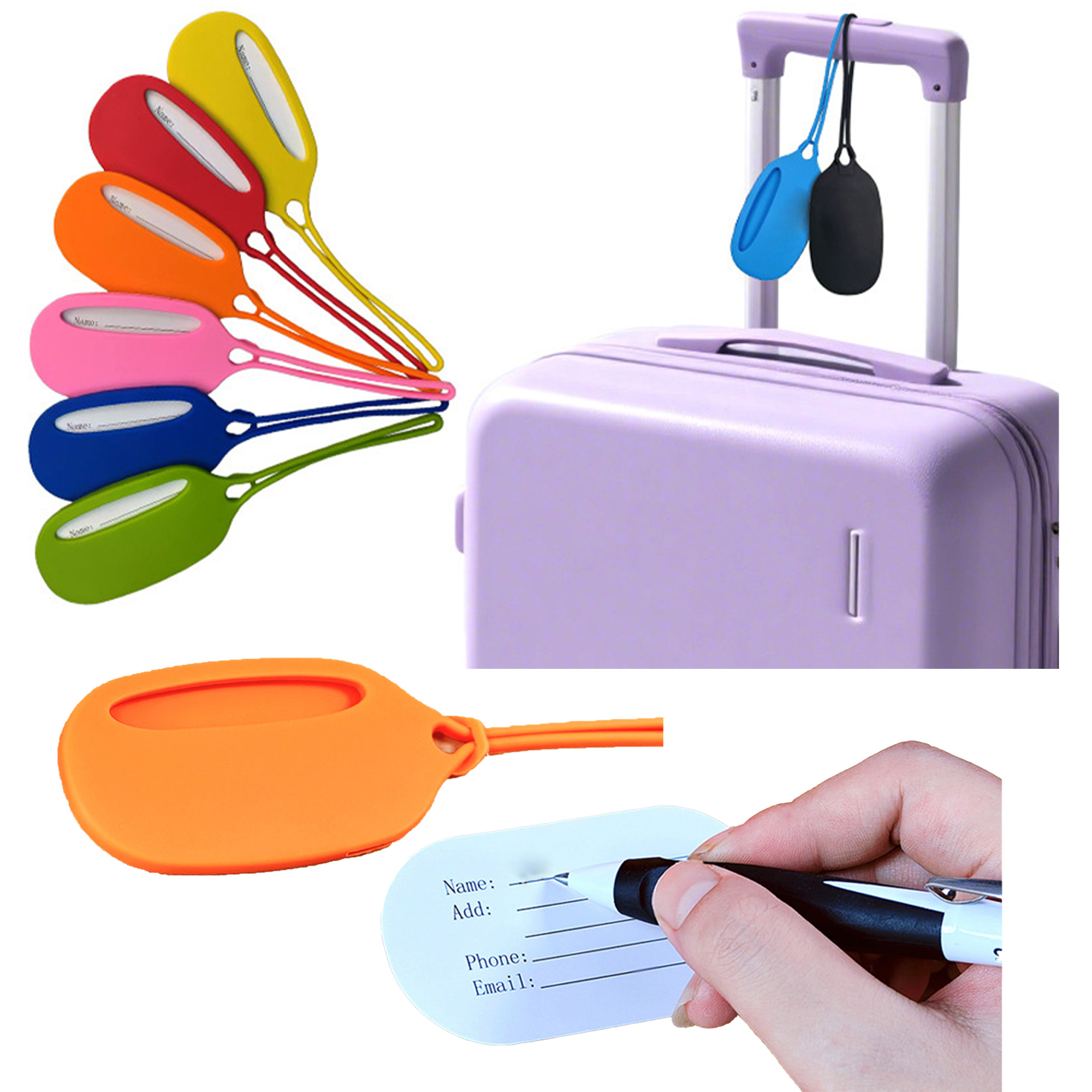 MOQ 50 Silicone Luggage Name Tag 1