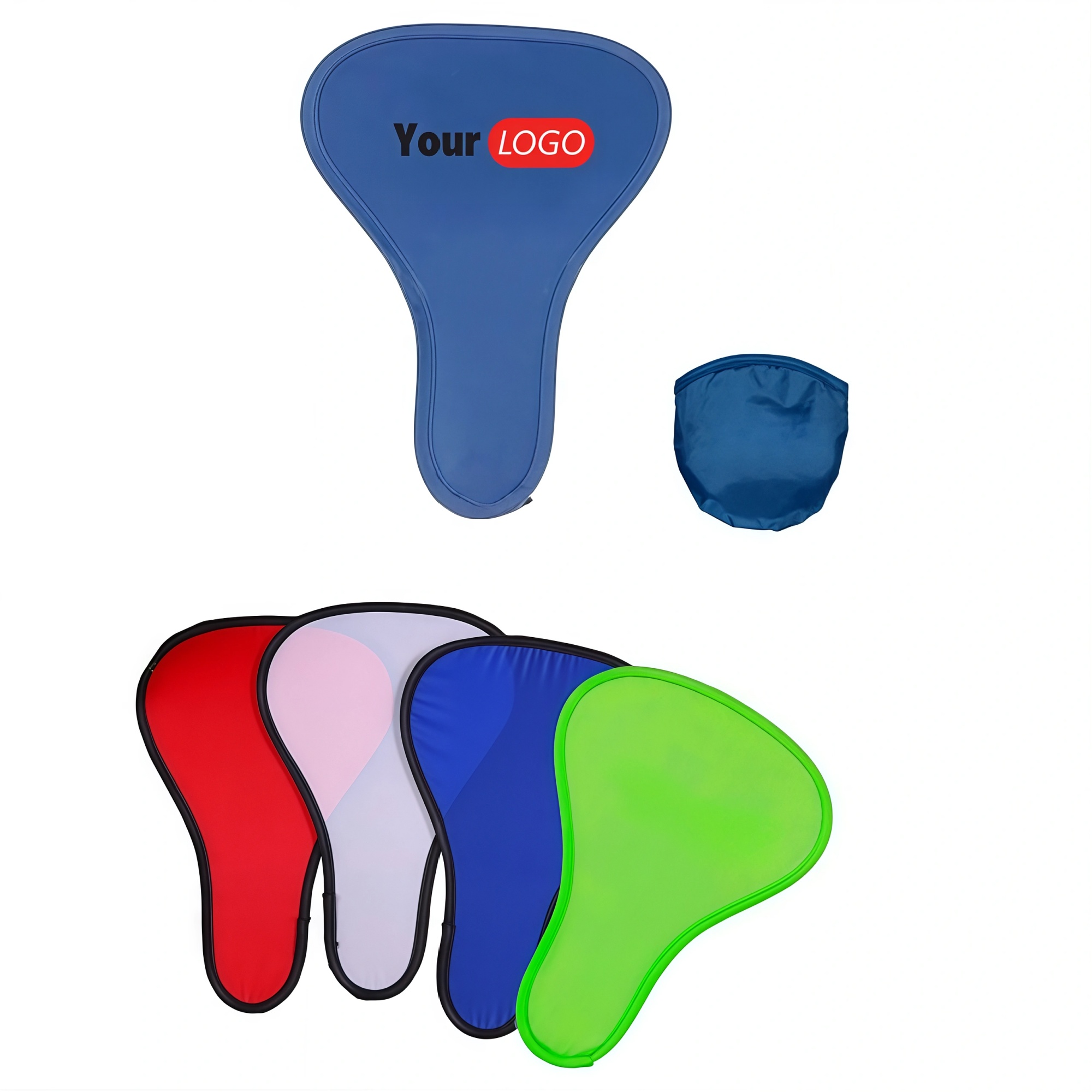 Custom T Shape Foldable Fan With Pouch 2