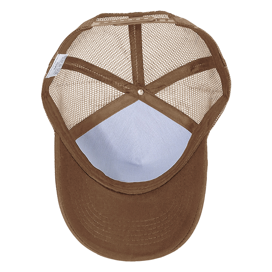 Stock Solid Color Cotton 5-Panel Trucker Cap 12