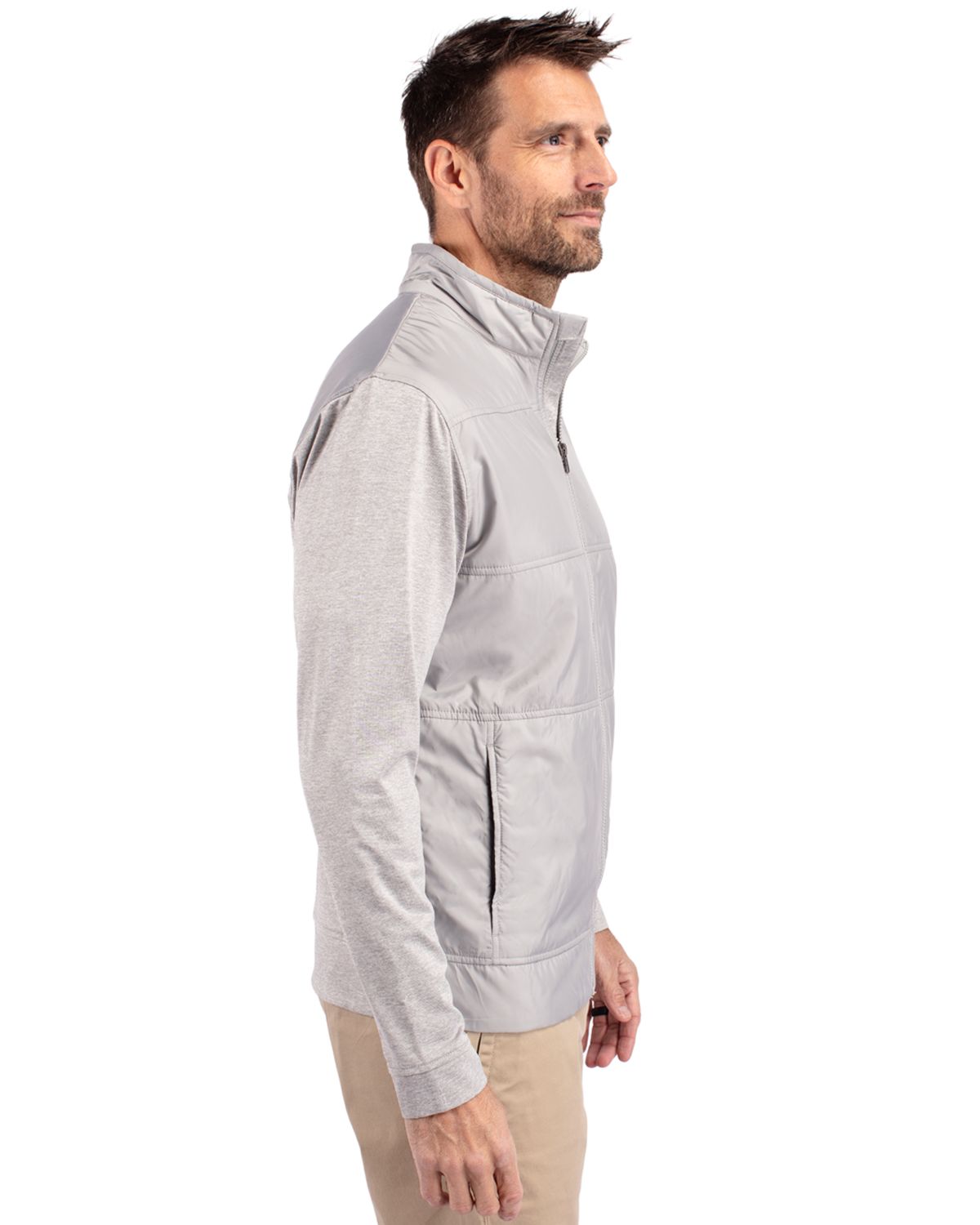 Cutter & Buck Stealth Recycled Hybrid Quilted Mens Windbreaker Jacket 6