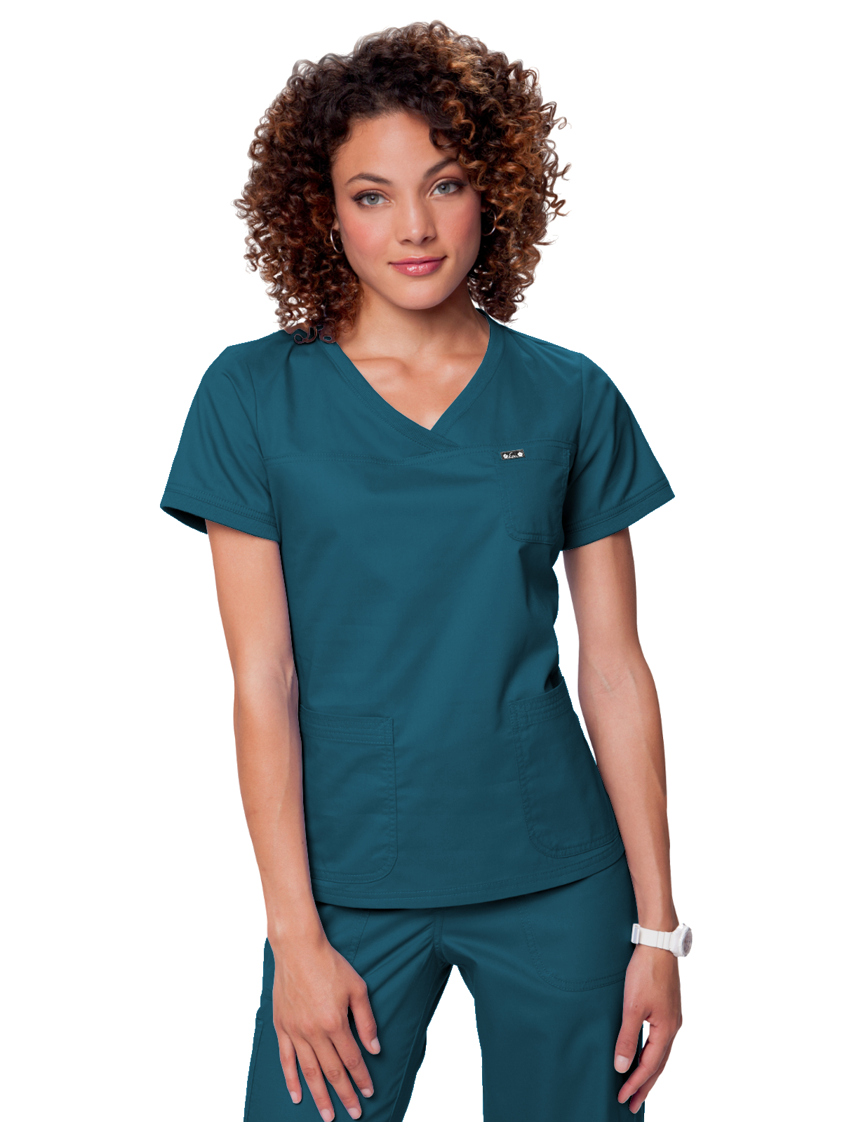 koi - Classics - Women's Three-Pocket Soft Rib Trim V-Neck Nicole Top 16