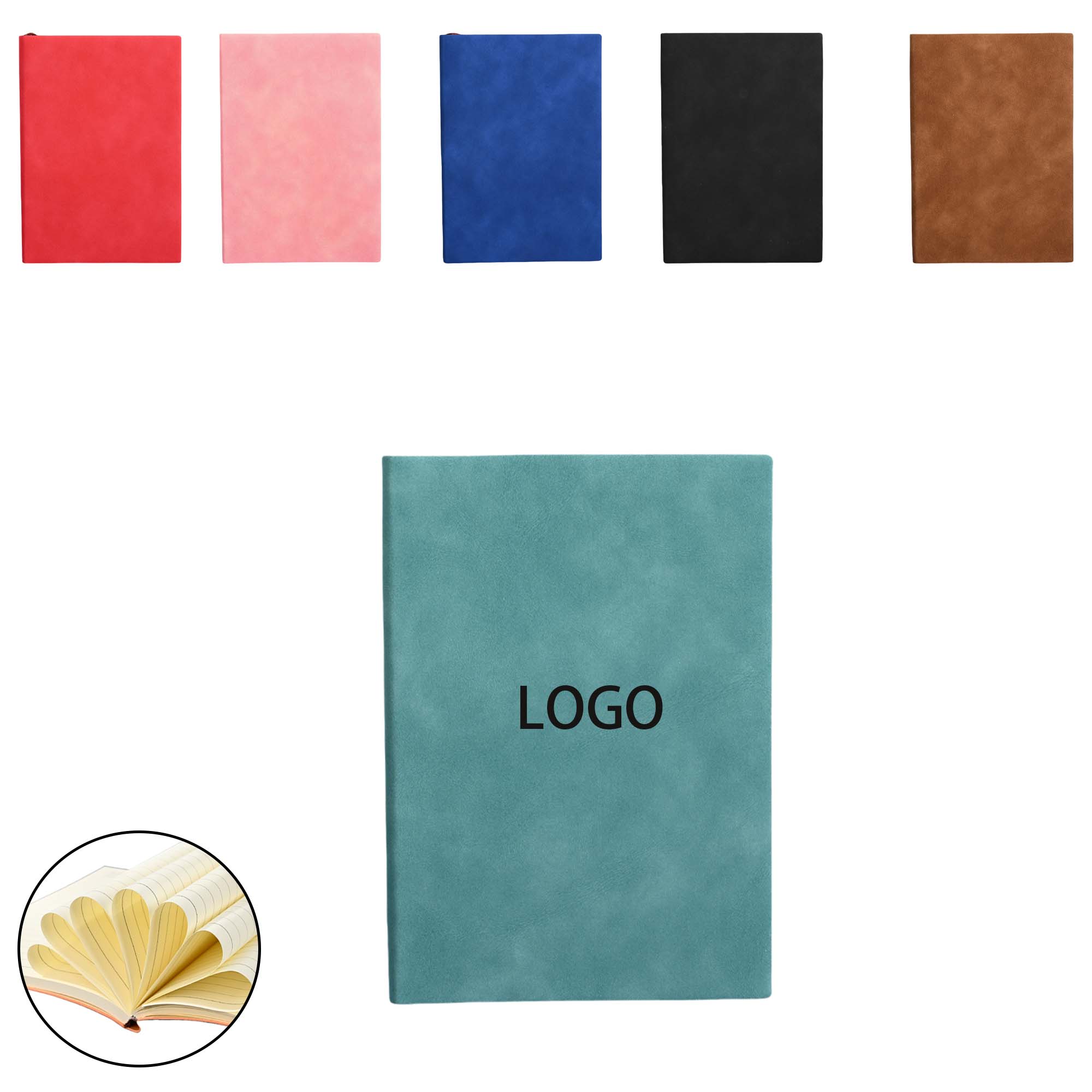 Soft Leather Cover Ruled Writing Notebook 4