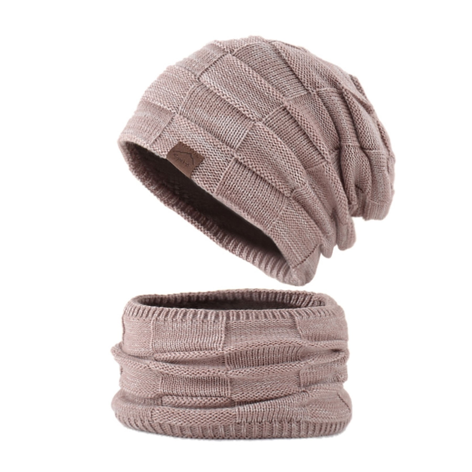 Warm Knit Skull Cap Neck Scarf Set 4