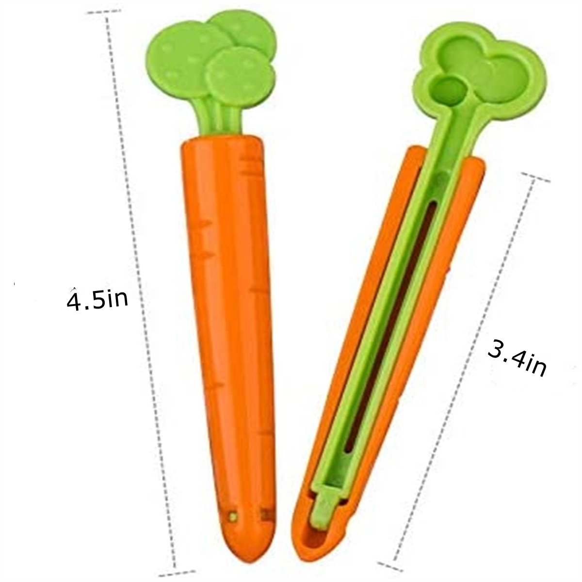 Lovely Carrot Shape Chip Clips For Food Packages 1
