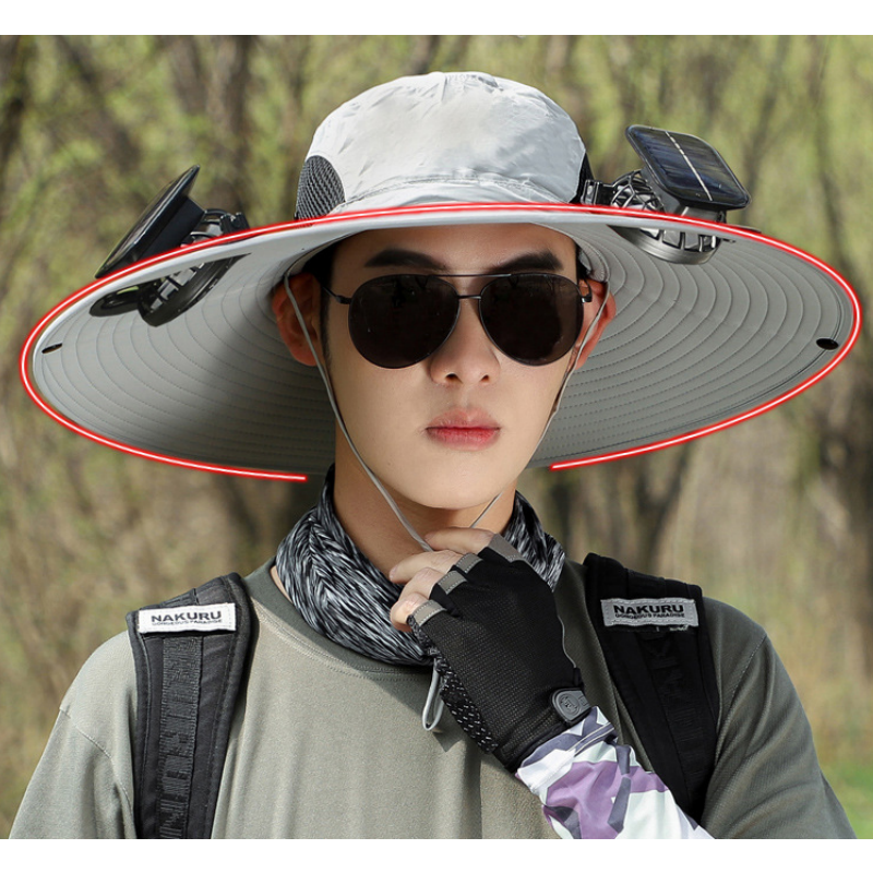 Detachable Wide Brim 2 Solar Fan Hat 3