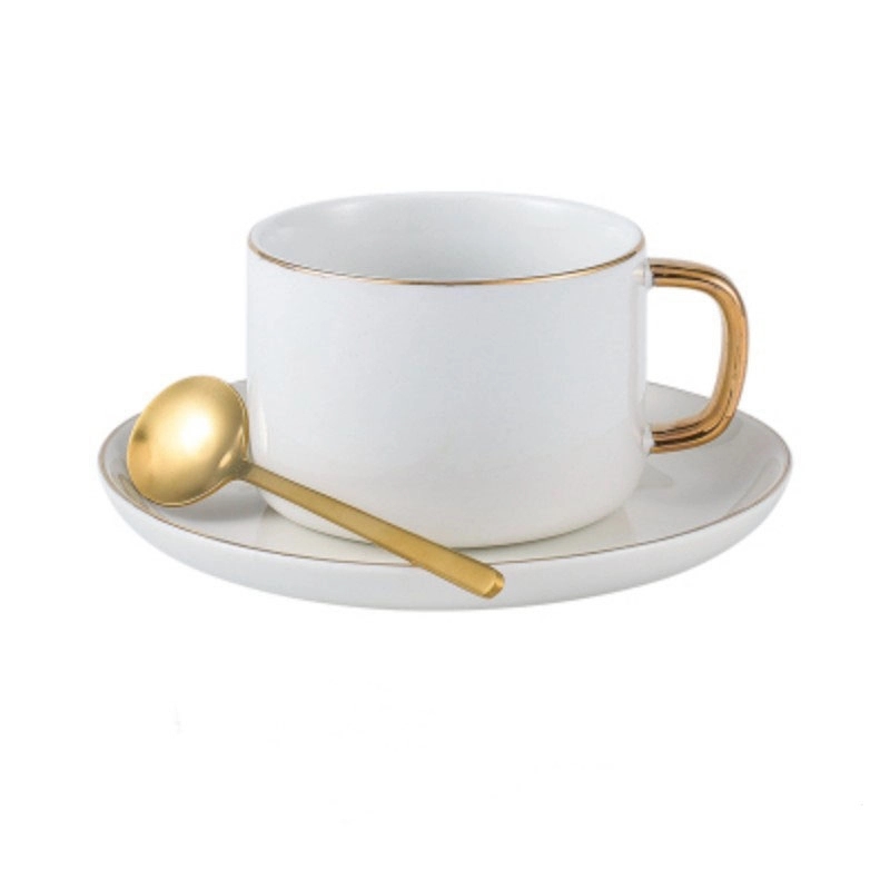Custom 8.5 oz Macaron-colored coffee cups and saucers 8