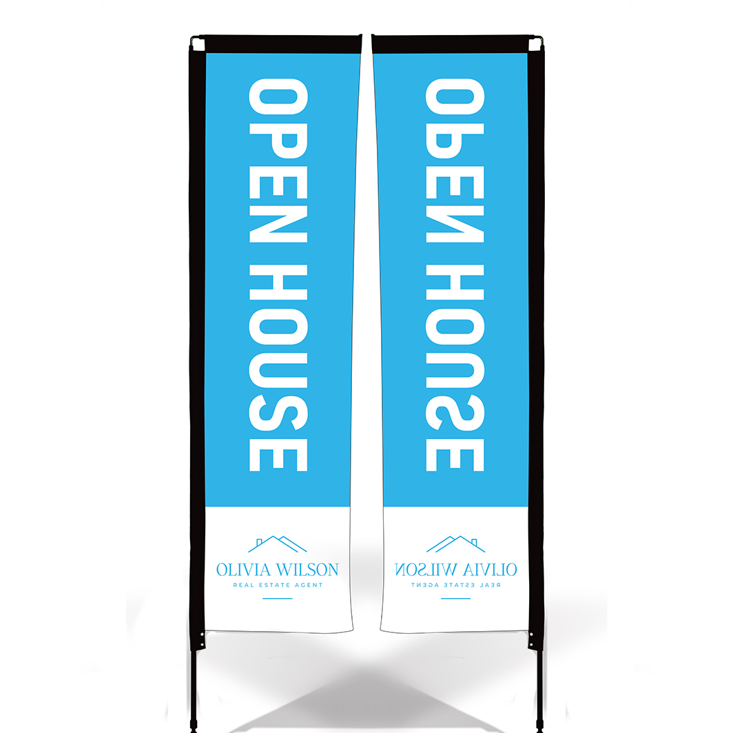 Rectangle Wind Flutter Flag - Small Double Sided