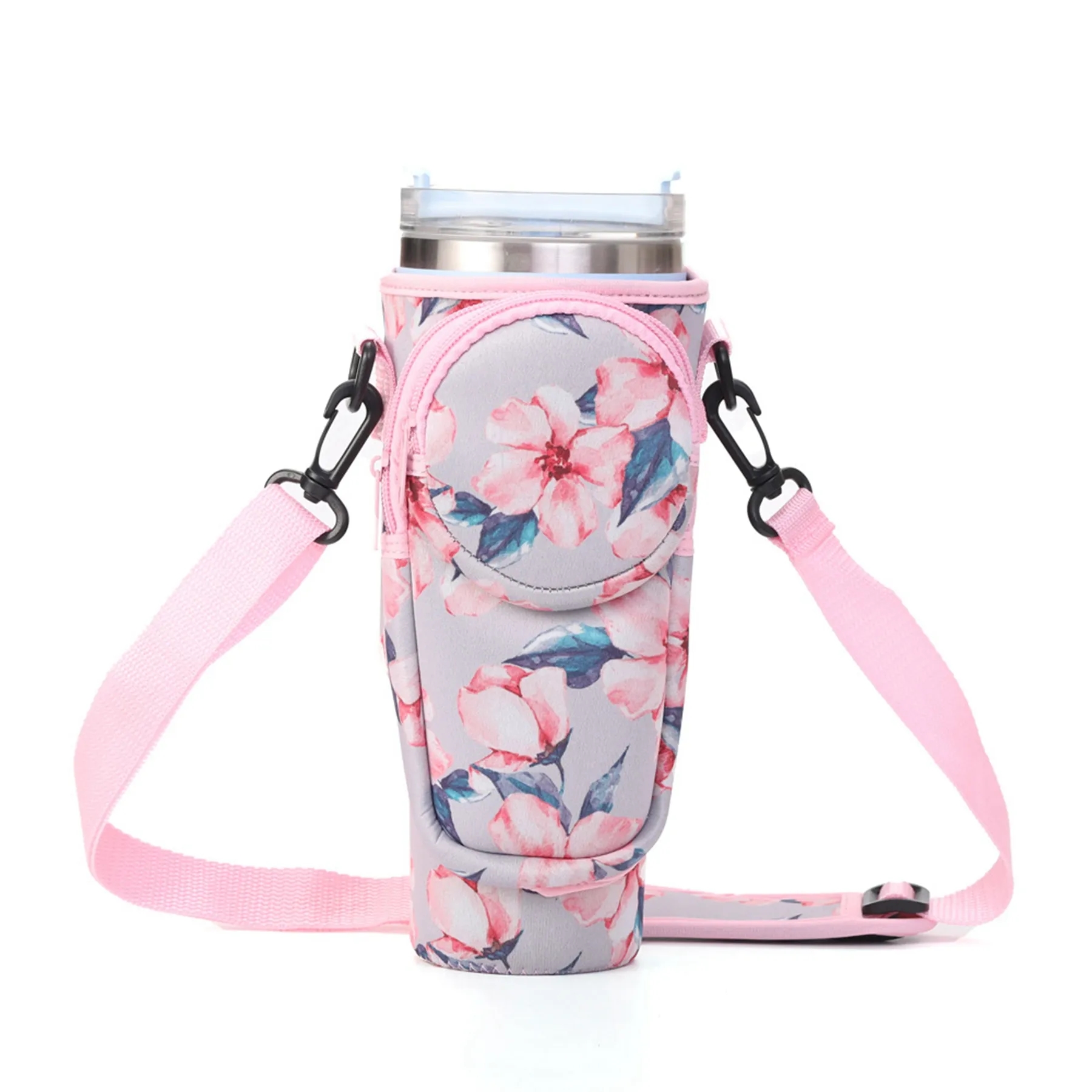Neoprene 40oz Tumbler Carrier Sleeve with Adjustable Strap 2