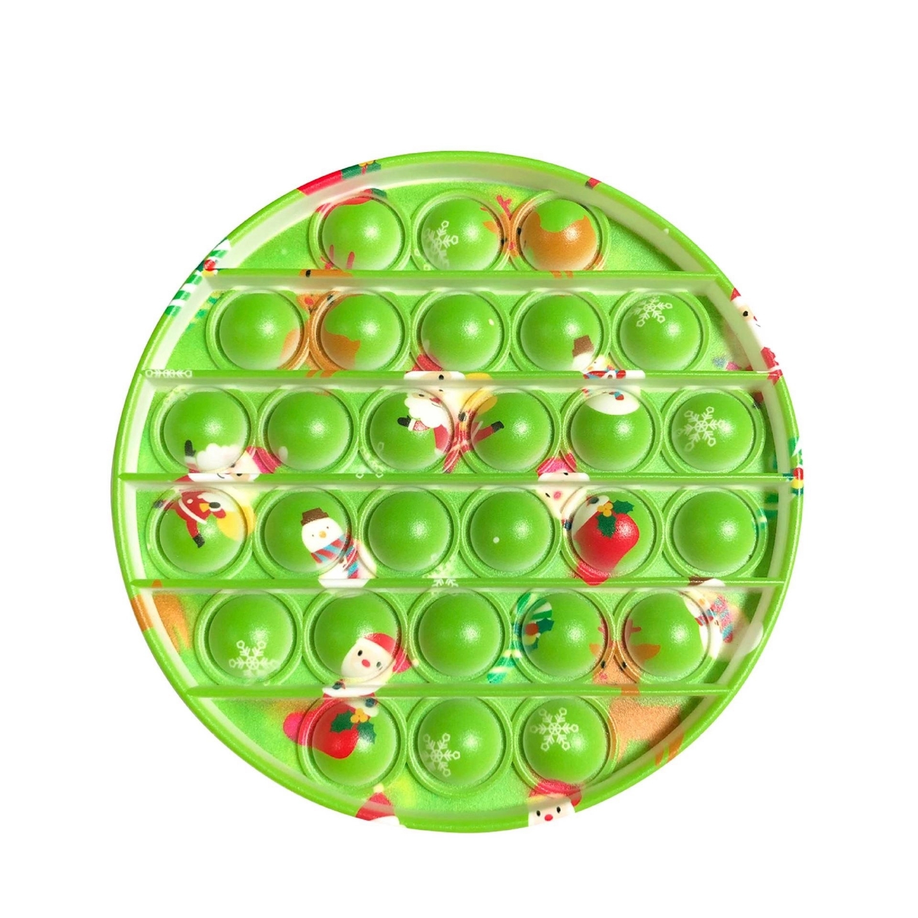 Round Full Color Print Push Pop Bubble Fidget Toy 24