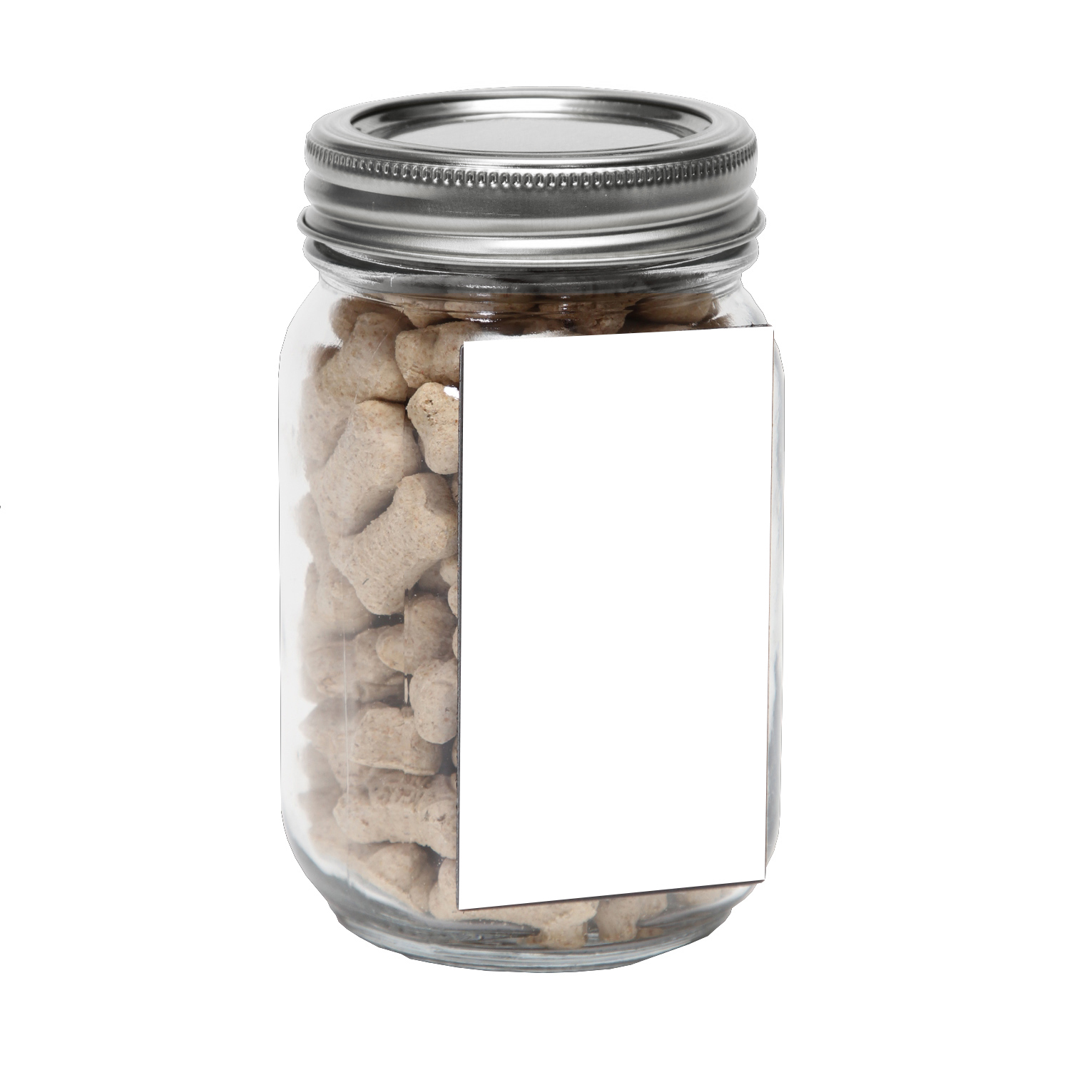 Pint Jar with Rectangle Magnet Pet Fill 3