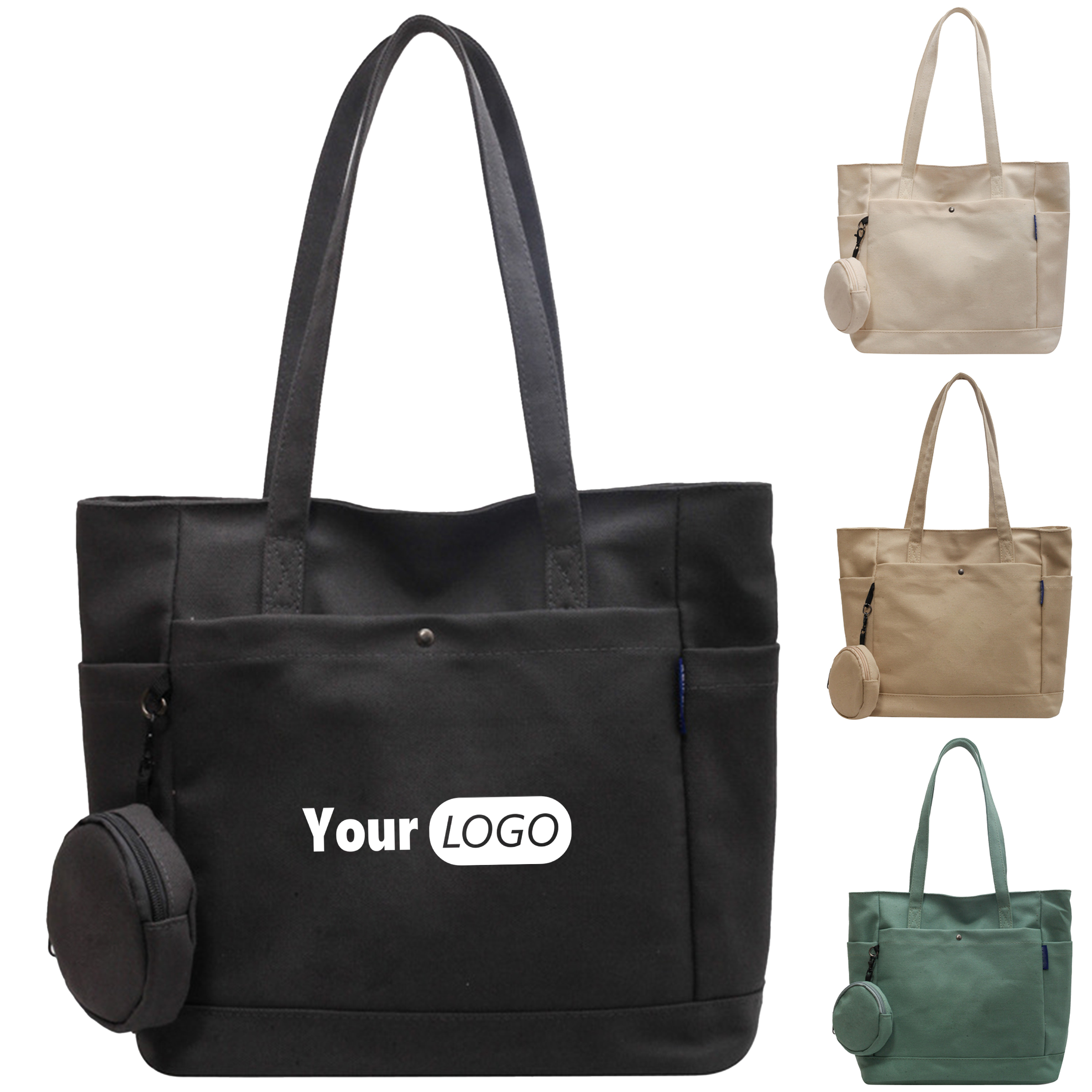 Canvas Versatile And Fashionable Tote Bag, custom tote bag with logo imprint 5