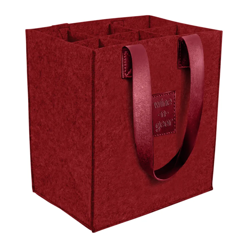 6-Bottle Felt Wine Tote 23