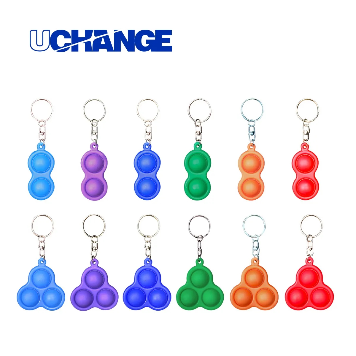 Silicone Bubble Popper Fidget Keychain 6