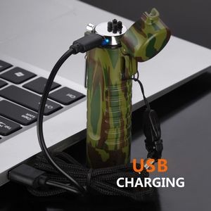 LED Flashlight With Strobe Mode And Dual Arc Lighter 1