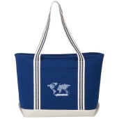 Atlantic Stripe 20oz Cotton Zippered Tote 32