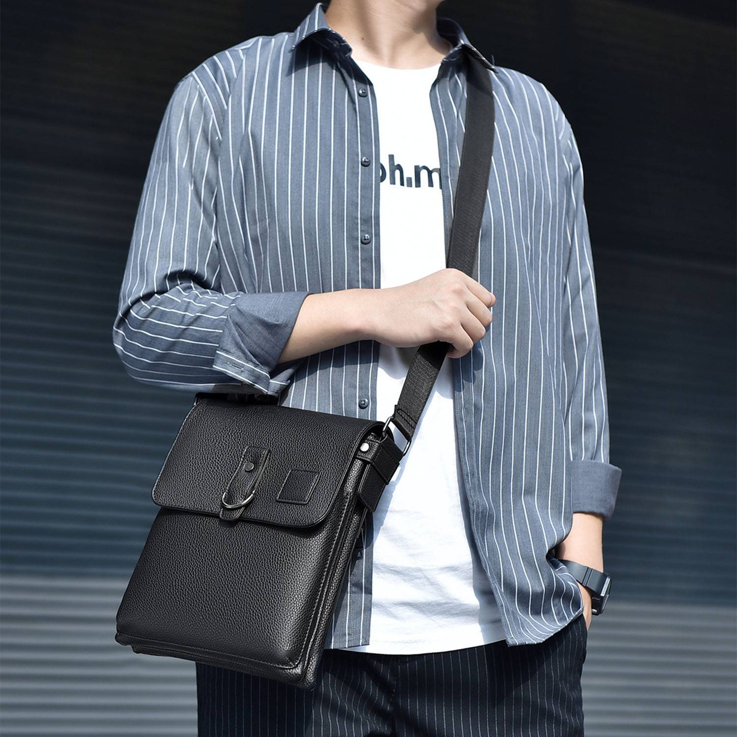 PU Leather Crossbody Bag For Man 4